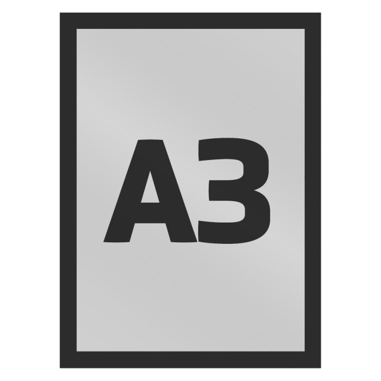 Ramka magnetyczna A3 Economy jednostronna czarna ramka informacyjna magnetyczna ramka informacyjna reklamowa na plakat