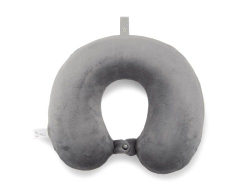 Poduszka podróżna PULIA 2 szary z logo