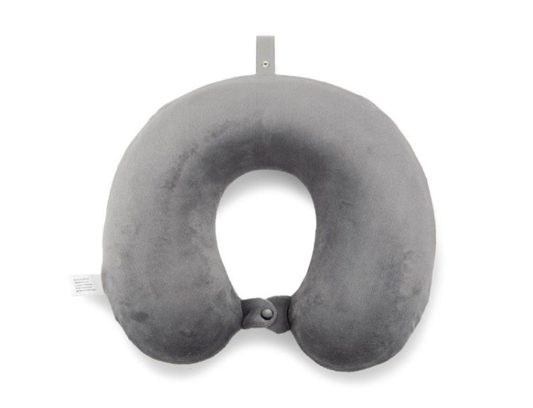 Poduszka podróżna PULIA 2 szary z logo