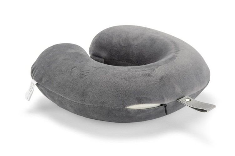 Poduszka podróżna PULIA 2 szary z logo
