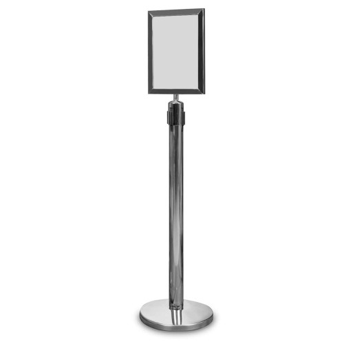 Dwustronna ramka A4 na słupek typu P-EXTBE - chromowana