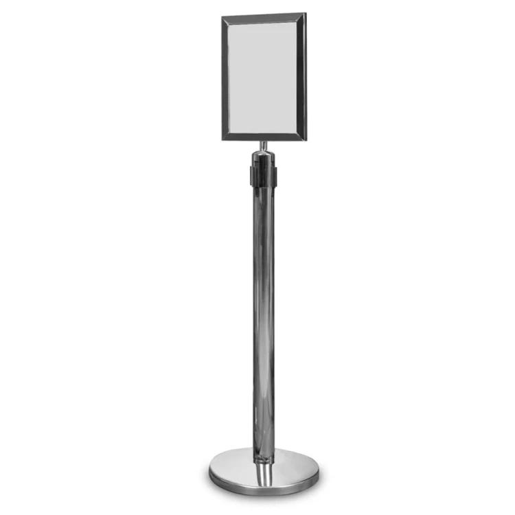 Dwustronna ramka A4 na słupek typu P-EXTBE - chromowana