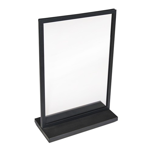 Dwustronny stojak akrylowy LINEO typu T format A4 (297x210 mm) informacyjny na ulotki, plakaty, broszury