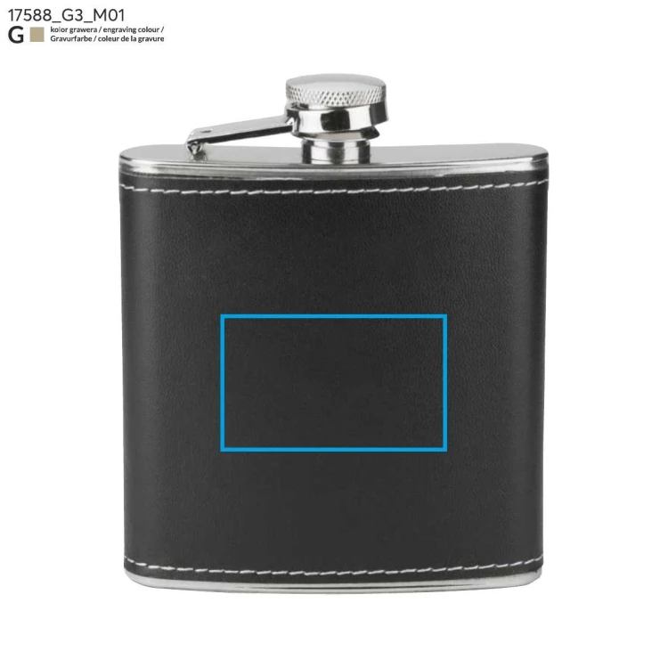 Piersiówka BANFF 180 ml czarny