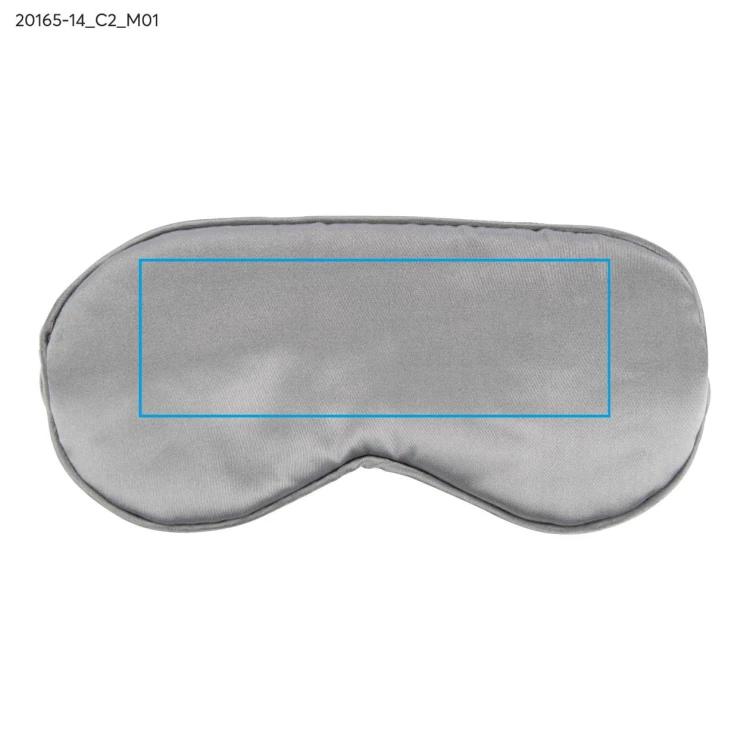 Opaska na oczy do spania VELURO popielaty (szary) z logo
