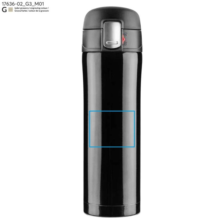Kubek termiczny LOCK 440 ml czarny
