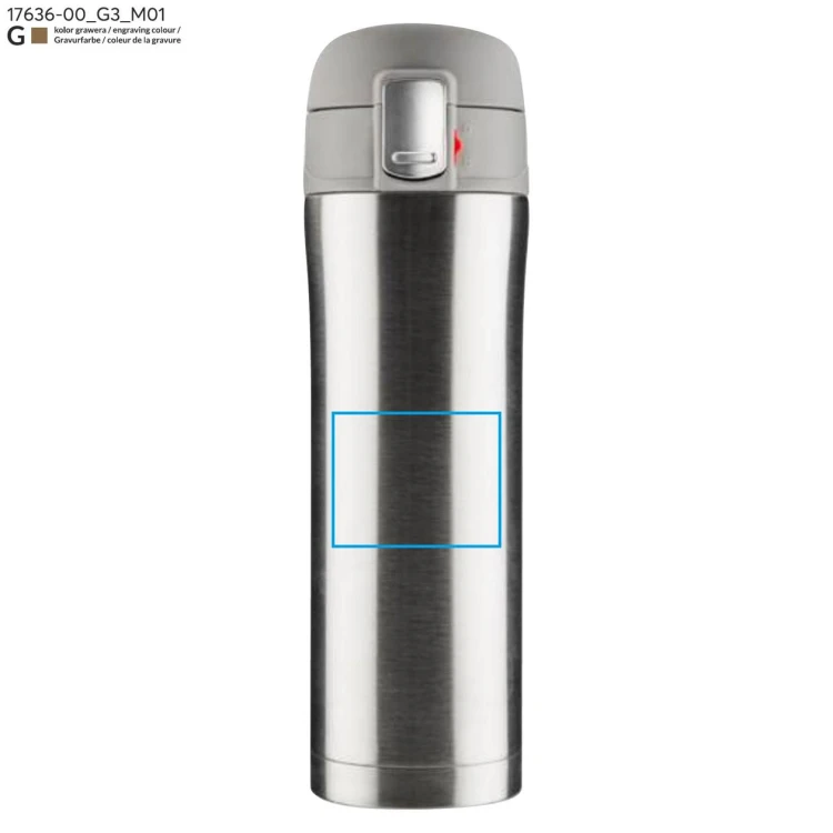 Kubek termiczny LOCK 440 ml srebrny
