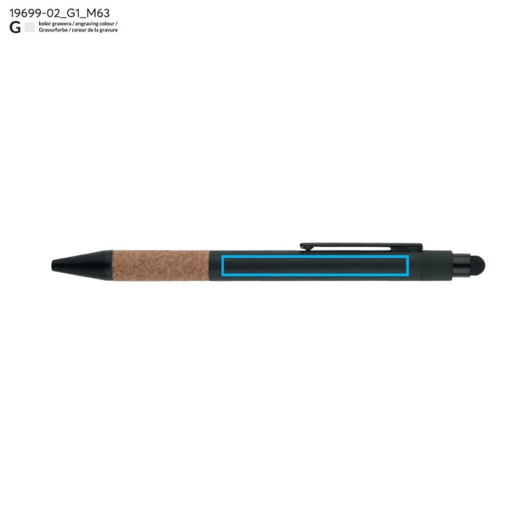 Długopis z touch pen BOSAY czarny