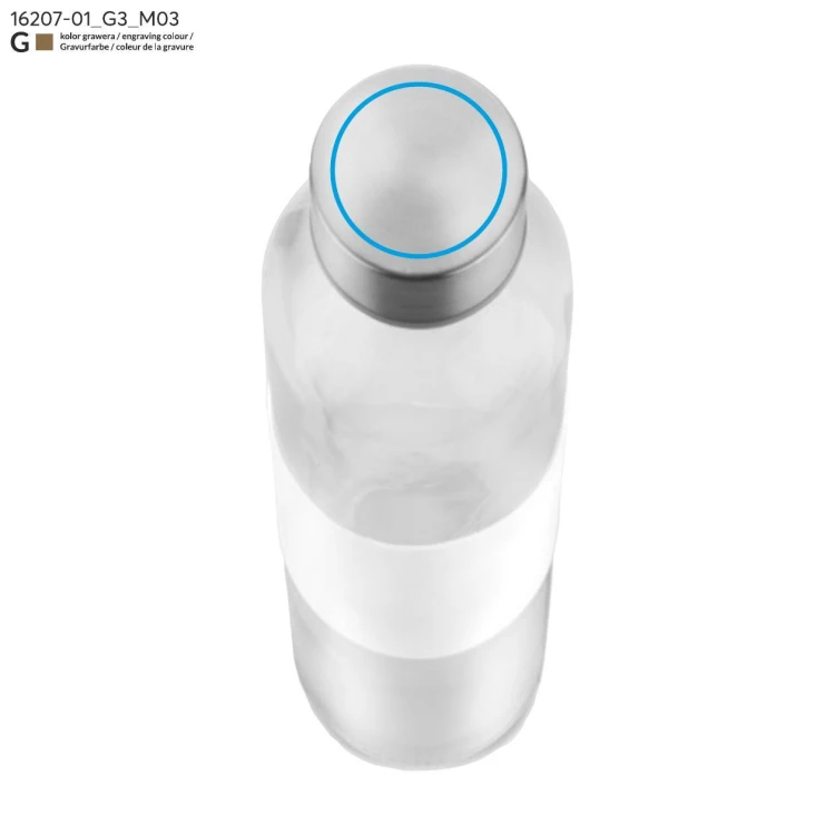 Butelka szklana GLASSI 510 ml biały