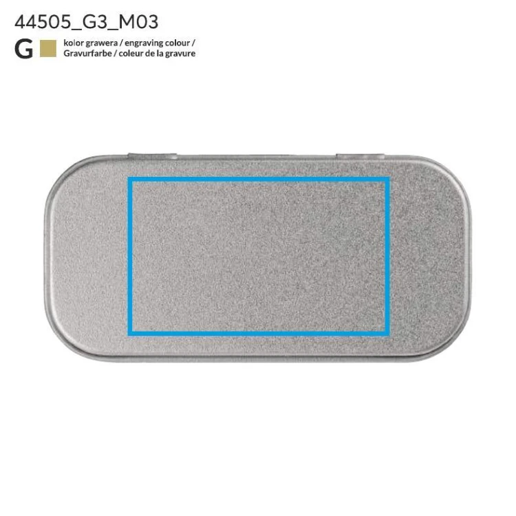 Puszka mała z wkładem na większą pamięć USB srebrny