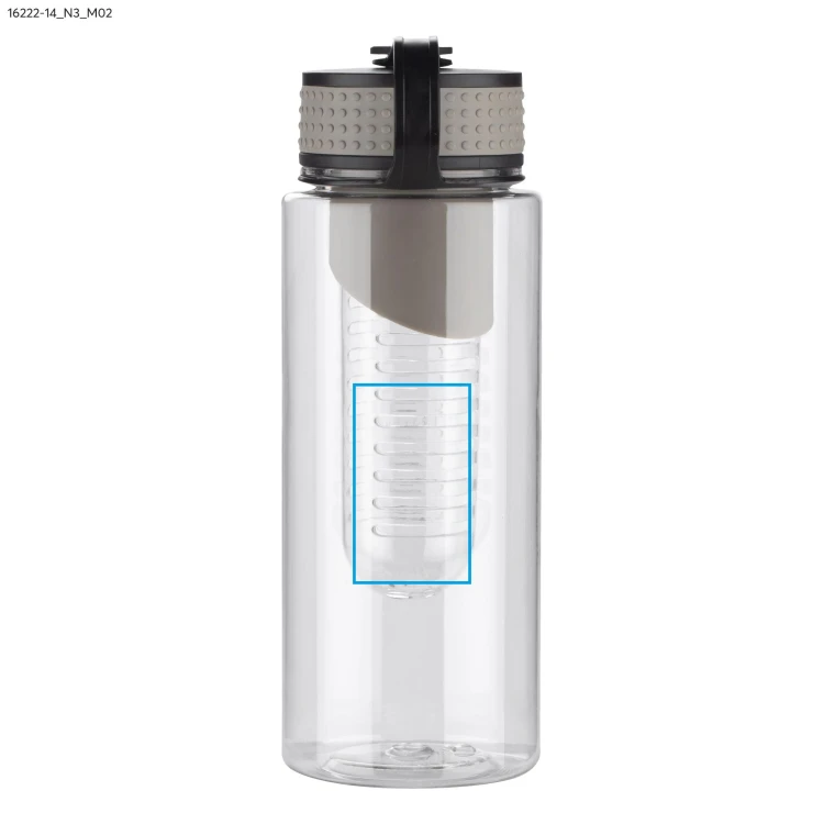 Bidon z wkładem na owoce FRUGT 800 ml popielaty (szary)