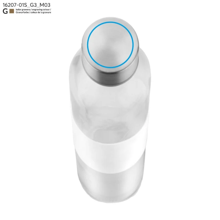 Butelka szklana GLASSI 480 ml biały