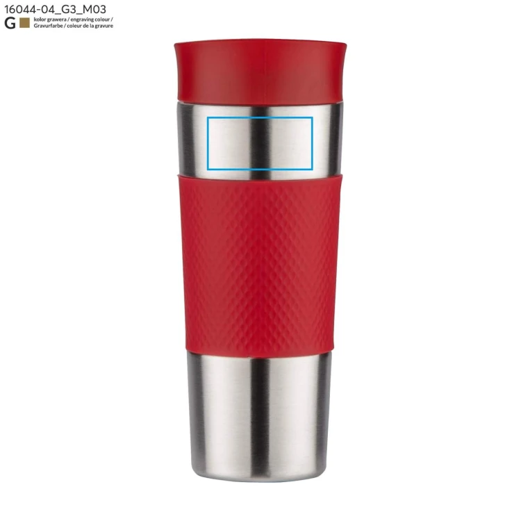 Kubek termiczny RONDE 420 ml czerwony