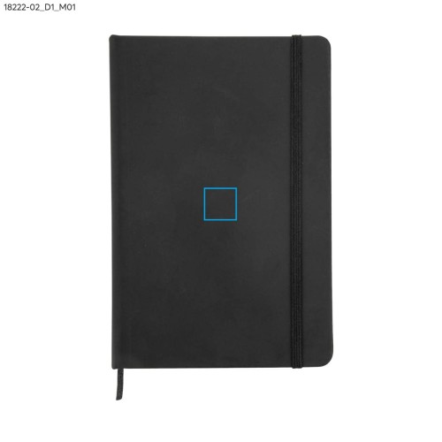 Notes VITAL w kratkę A5 czarny z logo