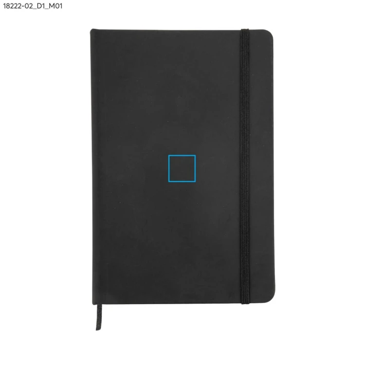 Notes VITAL w kratkę A5 czarny z logo