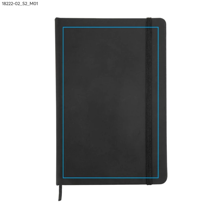 Notes VITAL w kratkę A5 czarny z logo