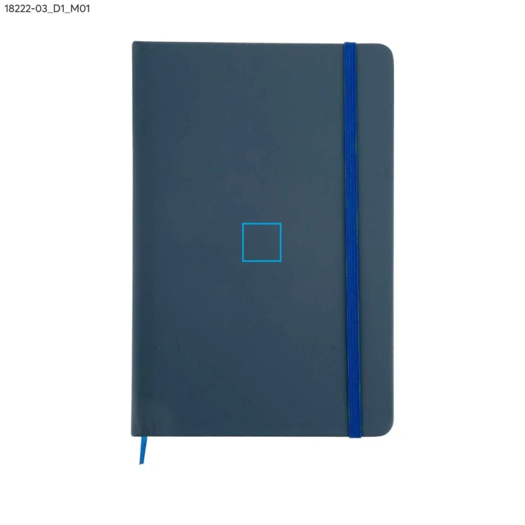 Notes VITAL w kratkę A5 niebieski z logo