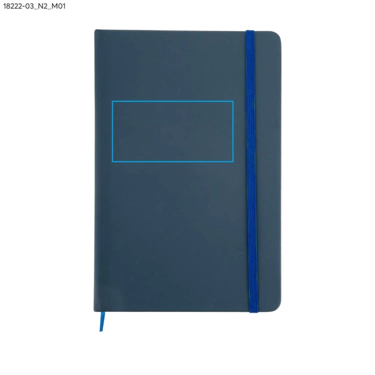 Notes VITAL w kratkę A5 niebieski z logo