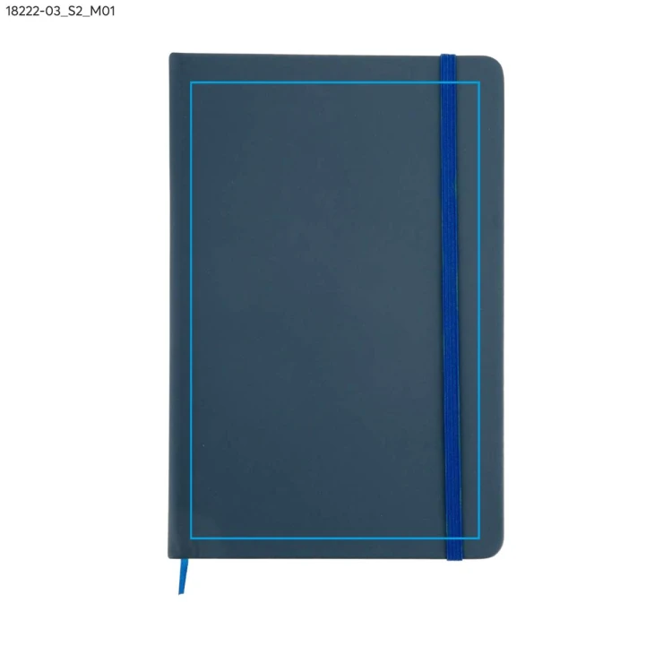 Notes VITAL w kratkę A5 niebieski z logo