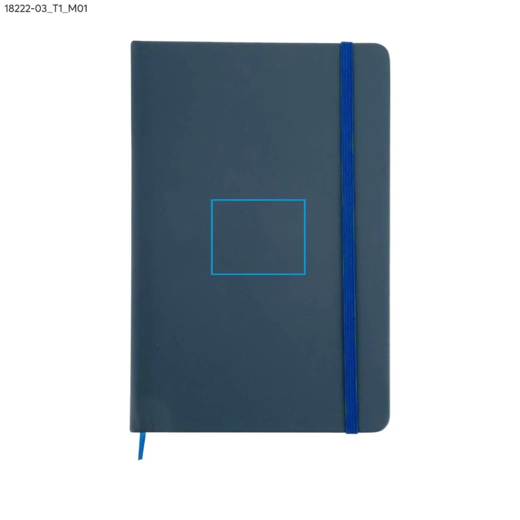 Notes VITAL w kratkę A5 niebieski z logo