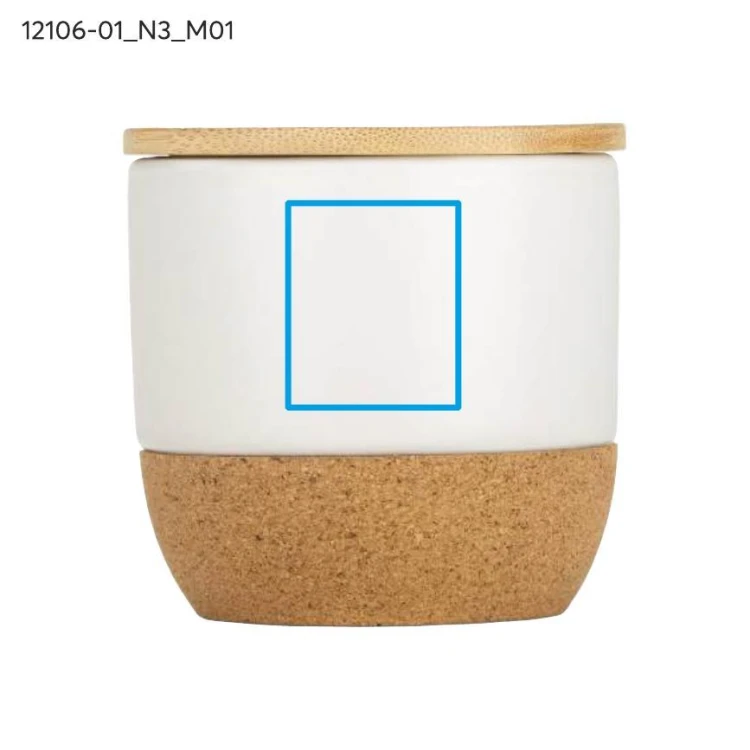 Świeczka sojowa NUKA biały z logo