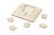 Puzzle drewniane WOODSY beżowy (naturalny) z logo