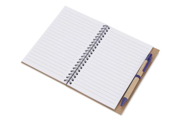 Notes z długopisem SERENO niebieski z logo
