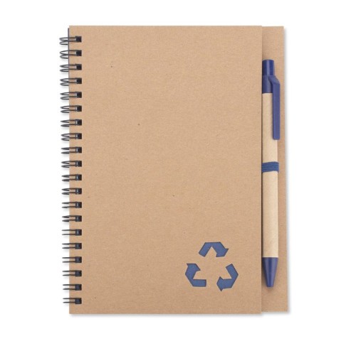 Notes z długopisem SERENO niebieski z logo