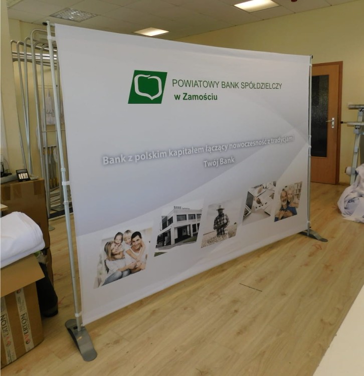 Ścianka reklamowa napinana Pegasus regulowana ścianka reklamowa 180x180 cm - 260x320 cm