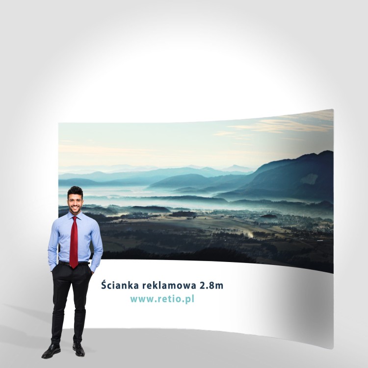 Ścianka reklamowa tekstylna Łukowa Pozioma