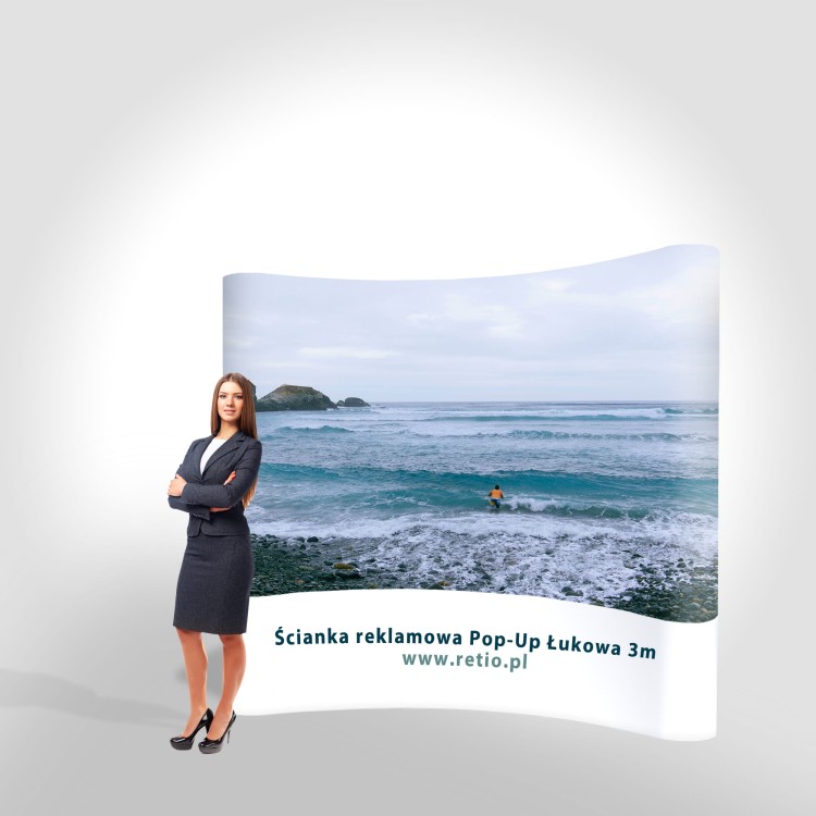 Ścianka reklamowa Pop-Up łukowa 3m