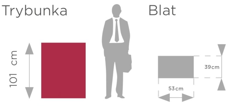 Wymiary trybunko-stojaka