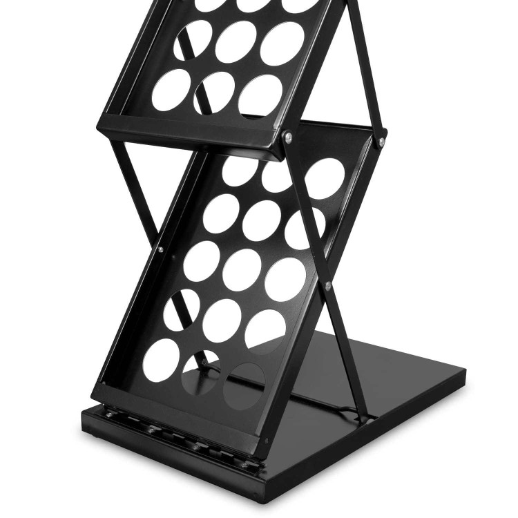 Podstawa czarnego stojaka Turtle na ulotki A4