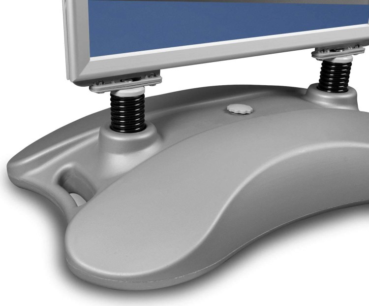 Potykacz reklamowy A1 OWZ z napełnianą podstawą - Zbliżenie na napełniana podstawę - od boku