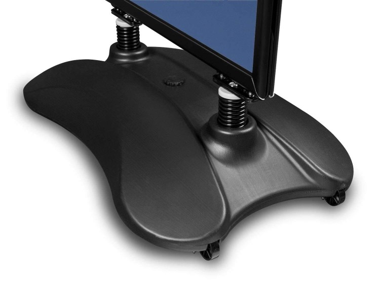 Czarny potykacz reklamowy A1 OWZ - zbliżenie na podstawę 2