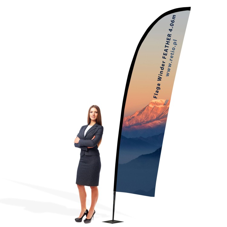 Wydruk do flagi reklamowej Winder 4,06m Feather
