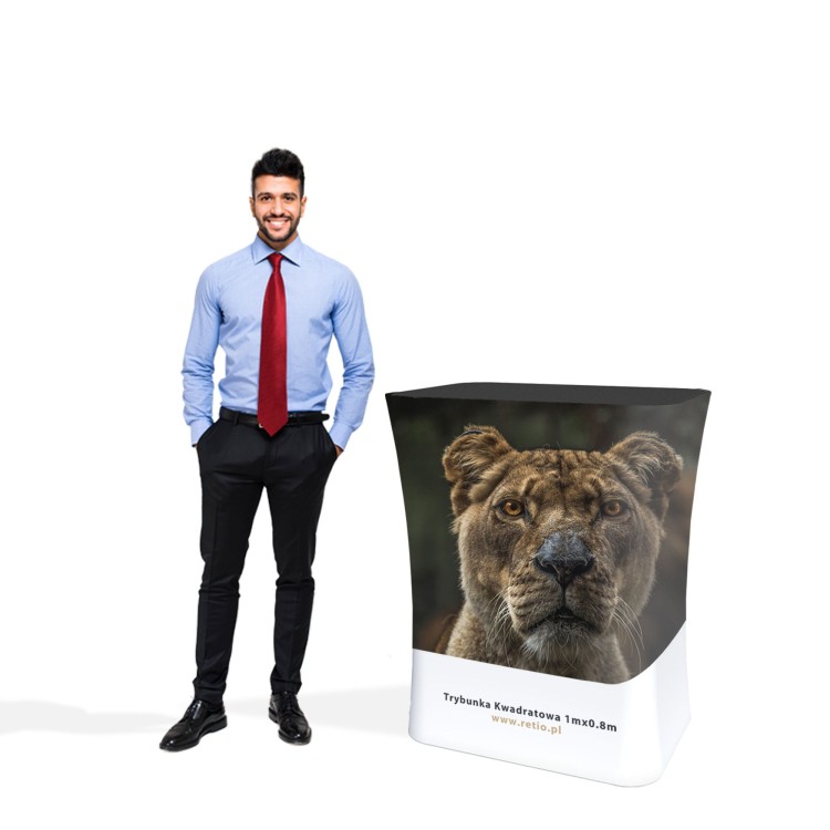 Wydruk do tekstylnej lady wystawienniczej Prostokątnej