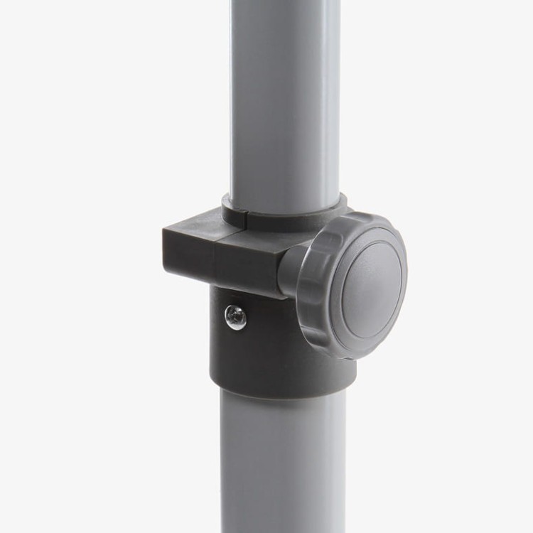 Detal, regulacja wysokości - Flipchart magnetyczny SCRITTO® Vario II 68 x 100 cm stojak z tablicą magnetyczną suchościeralną mobilny flipchart stojak do postawienia z tablicą do pisania na kółkach z możliwością regulacji wysokości