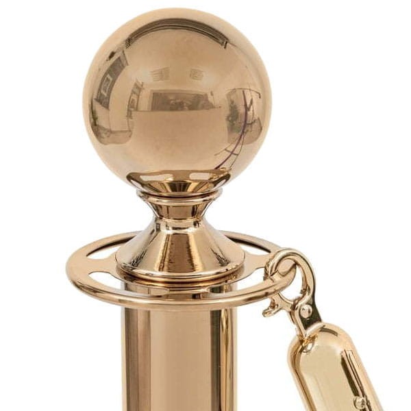 Zbliżenie - Słupek odgradzający KRÓLEWSKI Słupek hotelowy do Hotelu do Restauracji do strefy VIP Złoty