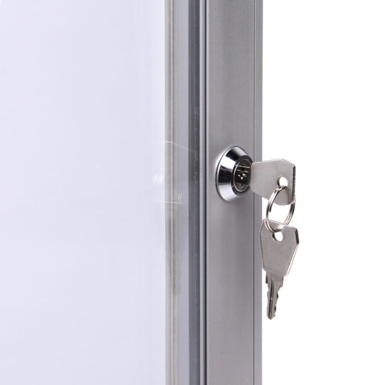 Detal - Gablota magnetyczna SCS 8xA4 88x61 cm zamykana na kluczyk do użytku wewnętrznego gablota wewnętrzna i zewnętrznego gablota ogłoszeniowa gablota informacyjna tablica ogłoszeń tablica informacyjna