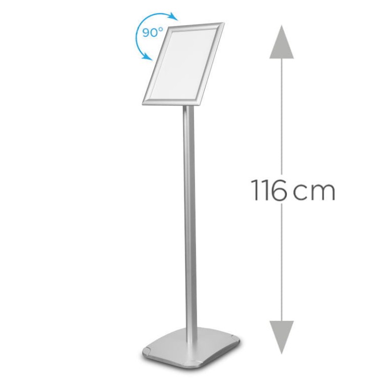 Stojak na menu PROMENADE stojak na plakat stojak prezenter na kartę menu stojak informacyjny prezentacyjny z Ramką OWZ A4 do restauracji gastronomii do hotelu Menu Board