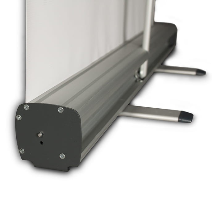 Kaseta, zbliżenie na nóżki - Rollup Mosquito 80 x 200 cm stojak reklamowy jak Ścianka Reklamowa rozwijany z opcją wydruku