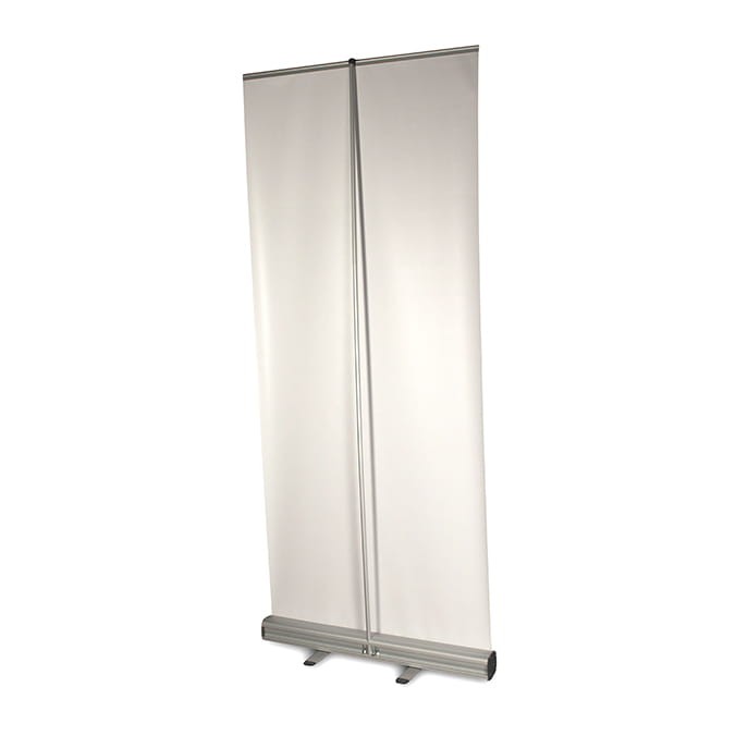 Widok na masz z tyłu - Rollup Mosquito 85 x 200 cm stojak reklamowy jak Ścianka Reklamowa rozwijany z opcją wydruku