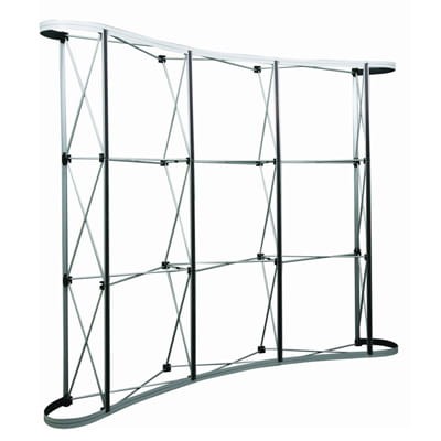 Ścianka reklamowa Pop-Up łukowa - aluminiowy stelaż wraz z taśmami magnetycznymi do paneli PCV