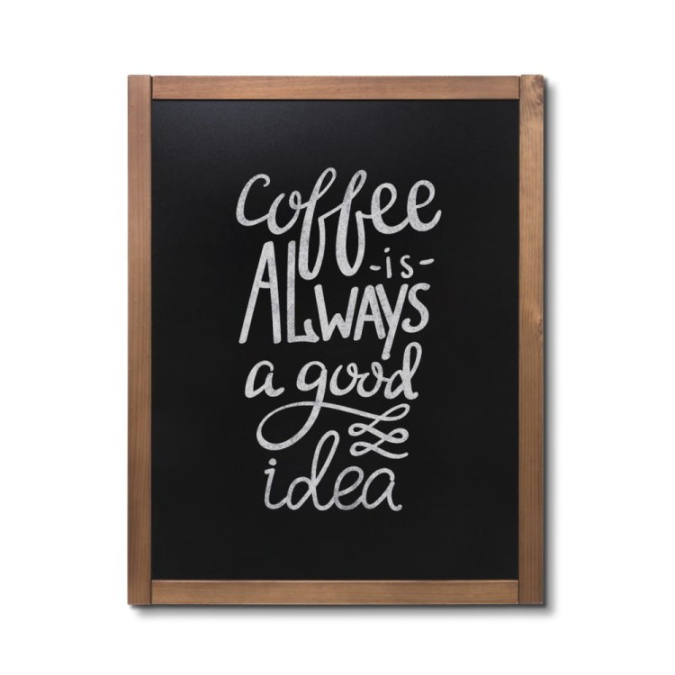 Tablica kredowa NATURA Classic Jasno brązowa 70 x 90 cm drewniana tabliczka kredowa z czarną powierzchnią do pisania markerami kredowymi