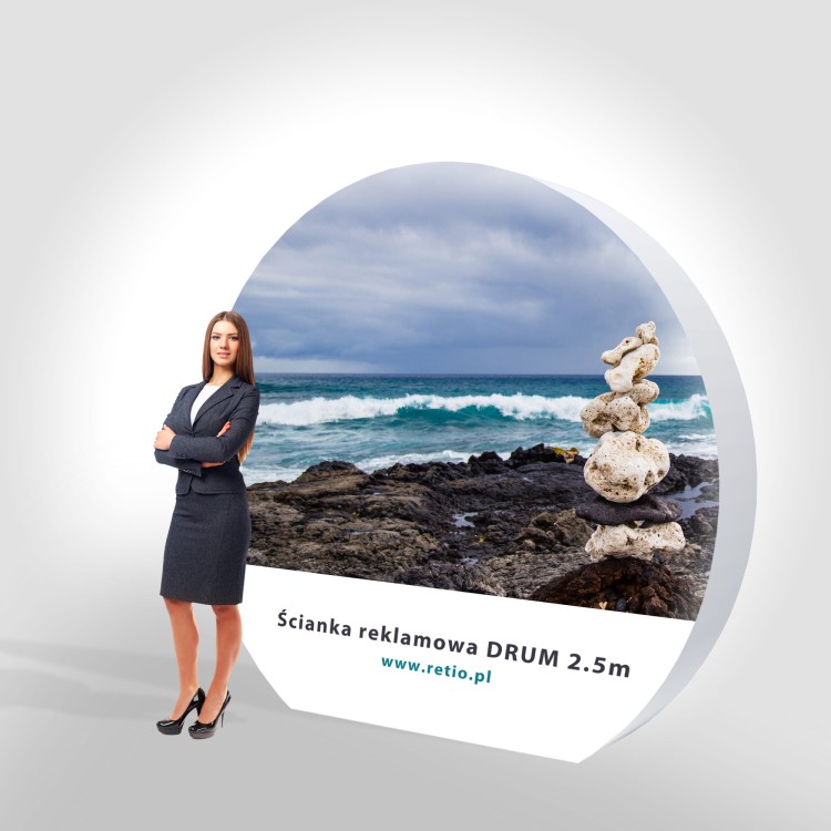 Ścianka reklamowa tekstylna Półksiężyc 3D