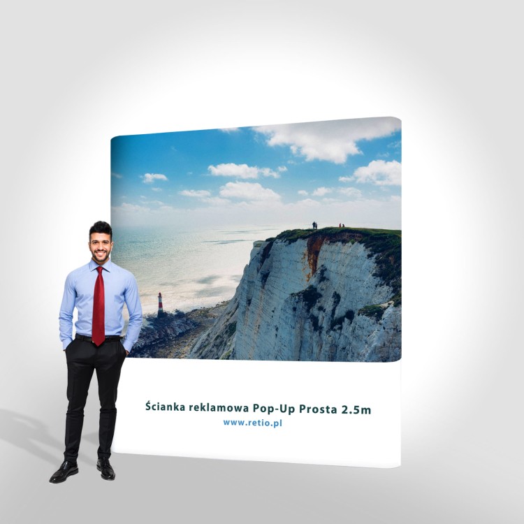 Ścianka reklamowa Pop-Up prosta 2,5m