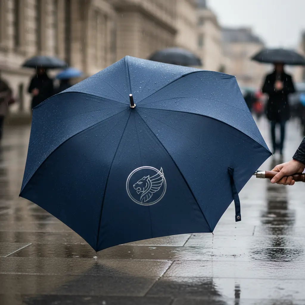 Parasol reklamowy z logo – praktyczny nośnik marki na deszczowe dni